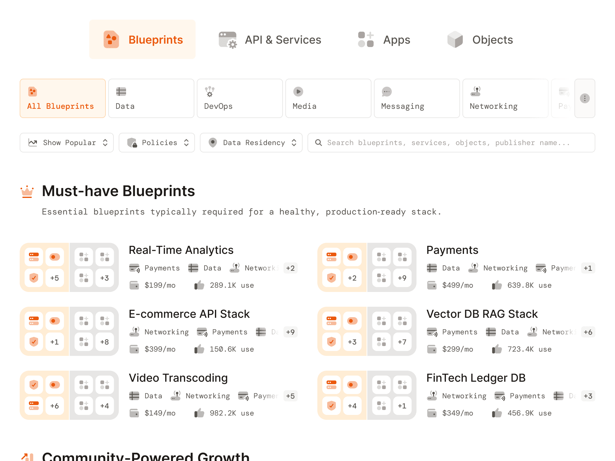 Blueprint marketplace
